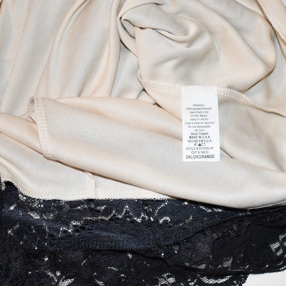 Strapless Black Lace and Cream Dress - Picture 6 of 6